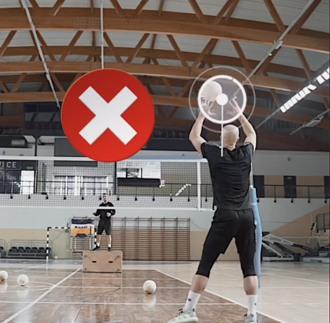 Příjem podání odbití prsty